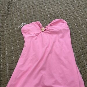 SHEIN Pink Strapless Dress